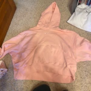 light pink nike hoodie, size medium, oversized